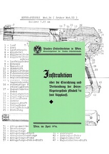 Nachdruck Dienstvorschrift Pistole Steyr M33 (M13)