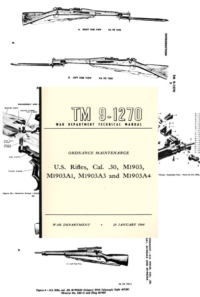 Nachdruck US-Instandsetzungs-Dienstvorschrift Gewehr Springfield M1903 von 1944