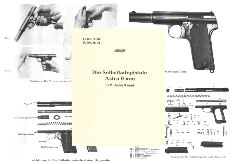 Nachdruck der Polizei-Deitnsvorschrift für die Pistole Astra 9mm von 1952