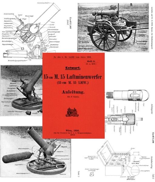 Nachdruck Dienstvorschrift 15 cm Luftminenwerfer M15 Österreich von 1916