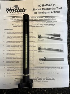 Demontage Werkzeug für Remington 700 Verschlüsse