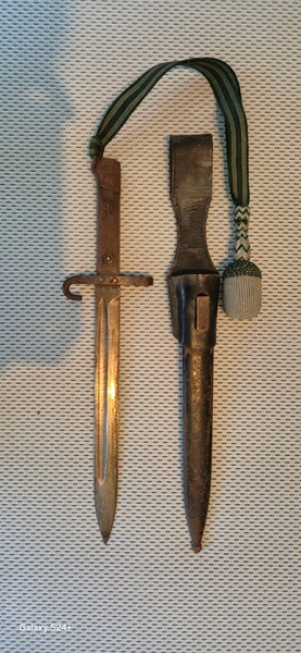 1895 M95 Bajonett mit Koppelschuh und Portepee (Offizier)