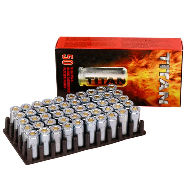UMAREX Perfecta TITAN 50 Stück 9mm P.A.K. Platzpatronen - NEU