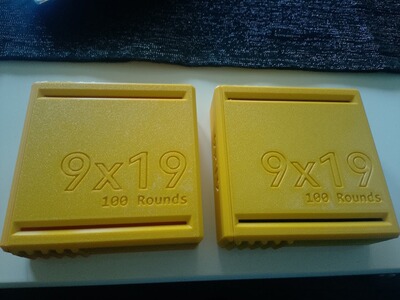 Munitionsbox für 9 mm – Kapazität 100 Patronen – 3D-Druck