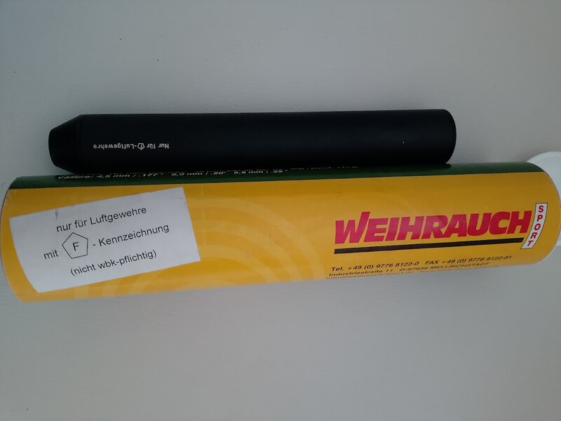 Weihrauch Schalldämpfer – nur für Luftgewehre 1/2" UNF Gewinde