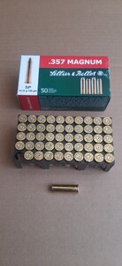 50 leere Patronenhülsen Kaliber .357 Magnum