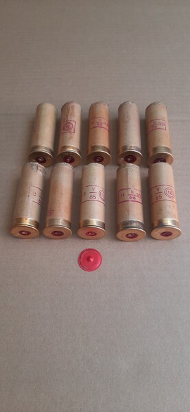 10 leere Signal Patronenhülsen Kaliber 4 (26,5 mm)