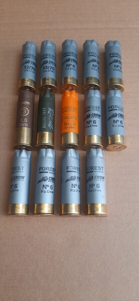 14 leere Patronenhülsen Kaliber 12 (18,53 mm)