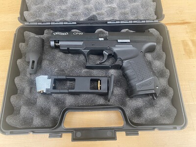 Co2-Pistole Walther CP99 brüniert 4,5 mm Diabolo (P18)