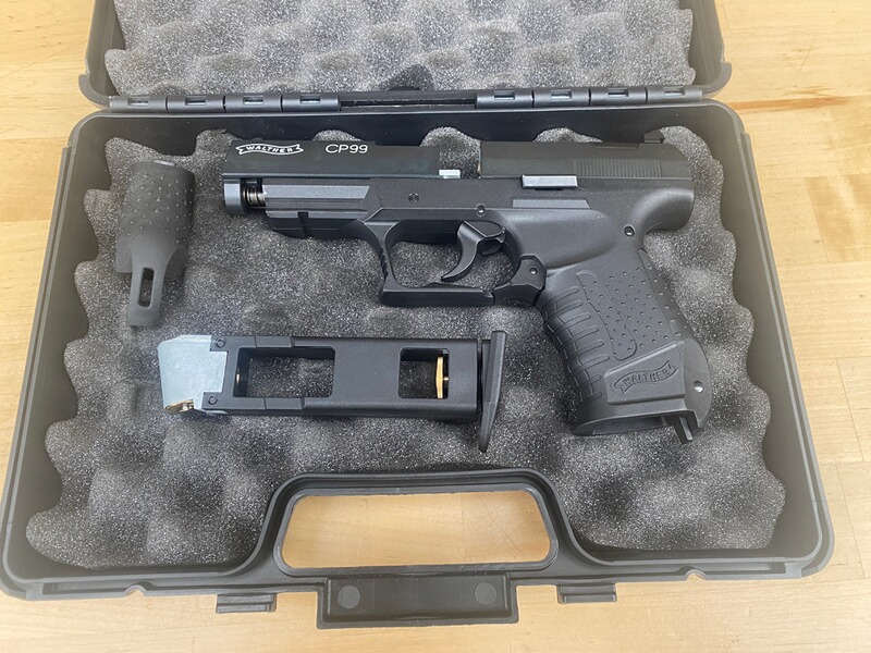 Co2-Pistole Walther CP99 brüniert 4,5 mm Diabolo (P18)