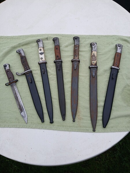 Alte Bajonett Sammlung aus Erbschaft, I WK und II WK!