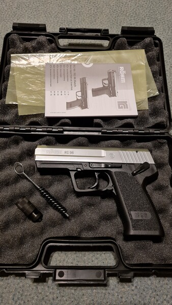 Röhm RG 96 Schreckschuss Pistole vernickelt