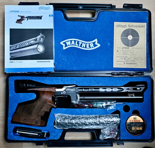 Pressluftpistole WALTHER LP 500 Competition Griff Rechts, M