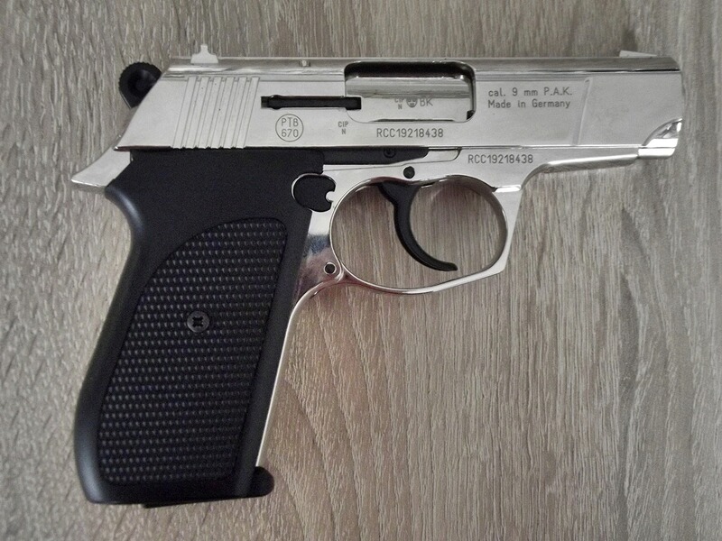 Gas- / Schreckschußpistole Röhm RG 88, Ausführung hochglanzvernickelt
