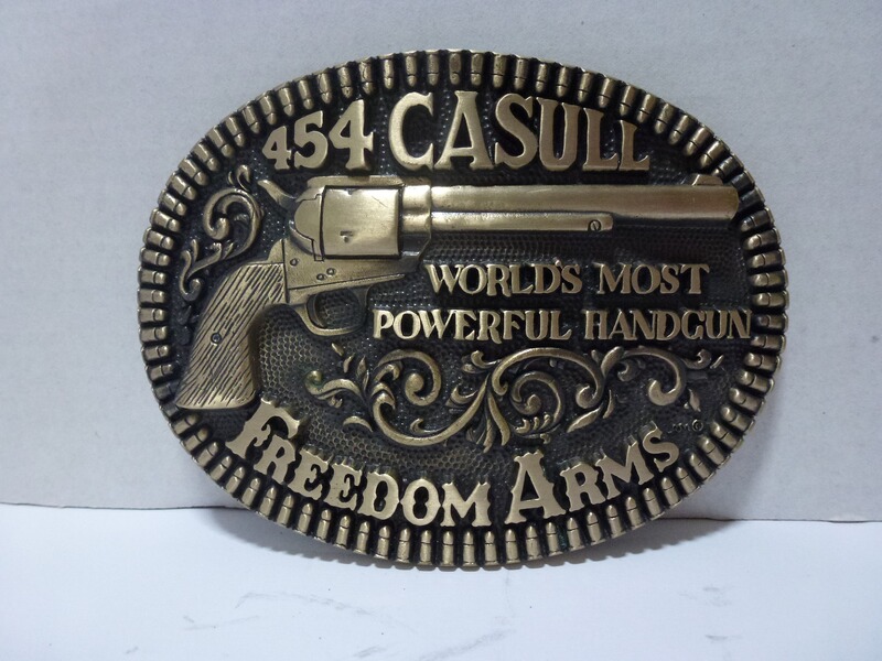 Seltene Gürtelschliesse/-Schnalle Freedom Arms Casull