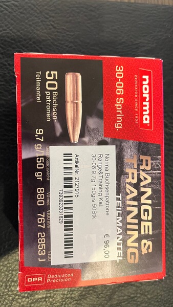 Norma 30-06 Spring Range & Training Teilmantel. 150 Grain/9,7Gramm