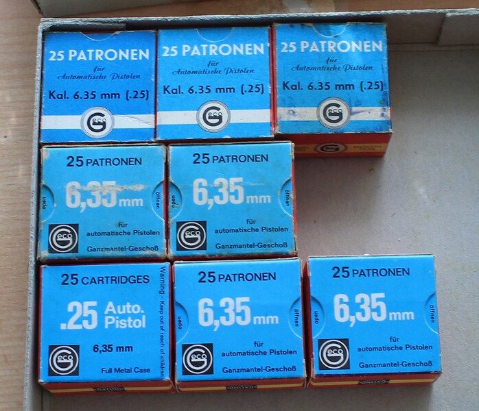 200 Patronen Geco Kal. 6,35 Browning