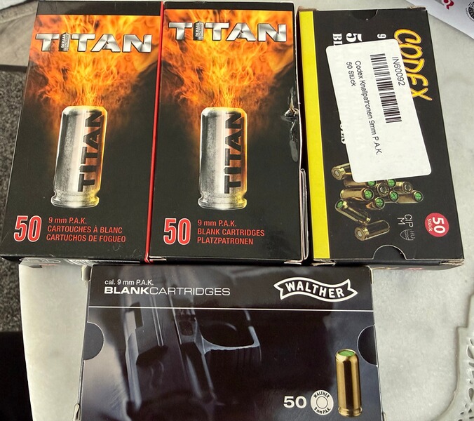 200 Knallpatronen 9mm Titan Perfecta Walther