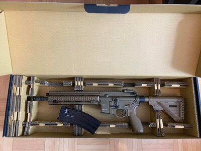 VFG H&K HK416A5 Vollmetall GBB 6mm BB RAL 8000 in grünbraun