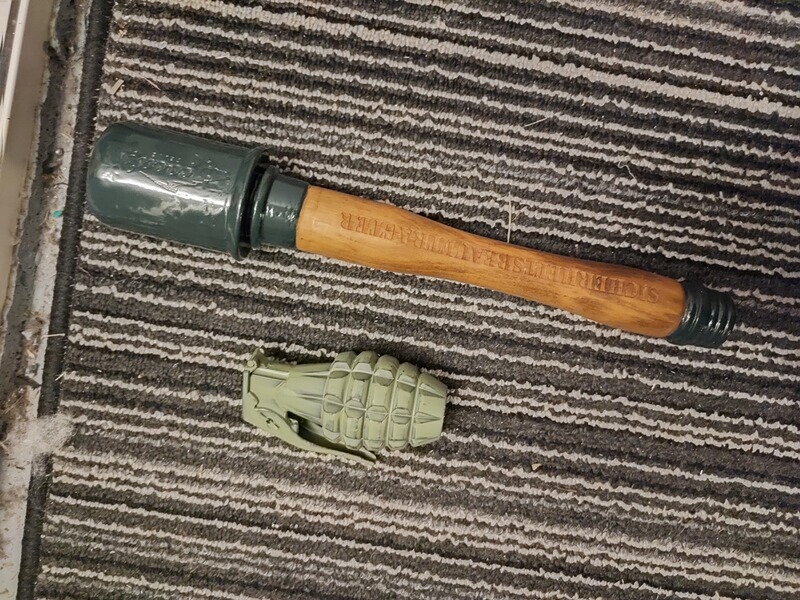 Denix Handgranate Metall stielgranate 2. Weltkrieg Deko Granate Wurfgranate Modell