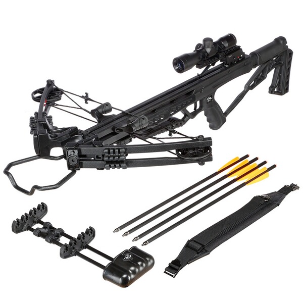 Man Kung Compound Armbrust Jasper XB60 185 lbs Komplettset schwarz 385 FPS zielfernrohr set