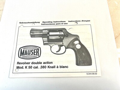 Mauser K50 Gebrauchsanleitung - Original