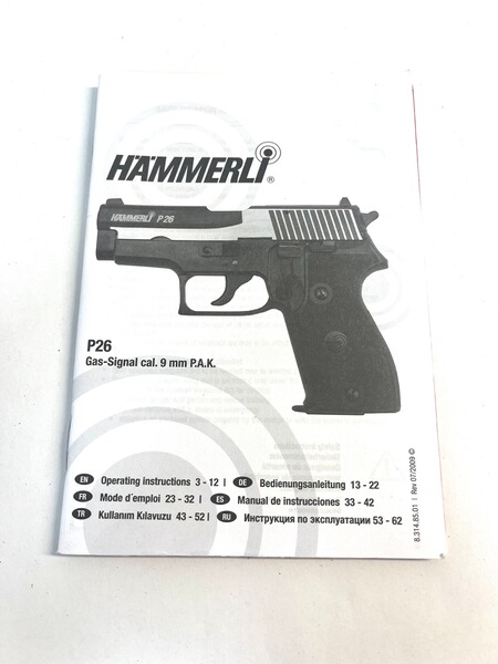 Hämmerli P26 Bedienungsanleitung - Original
