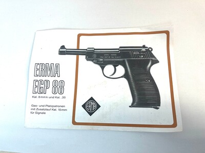 Erma EGP 88 Bedienungsanleitungen - Original