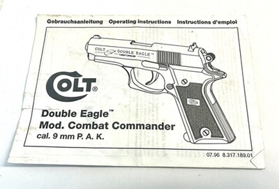 Colt Double Eagle Mod. Combat Commander Gebrauchsanleitung - Original