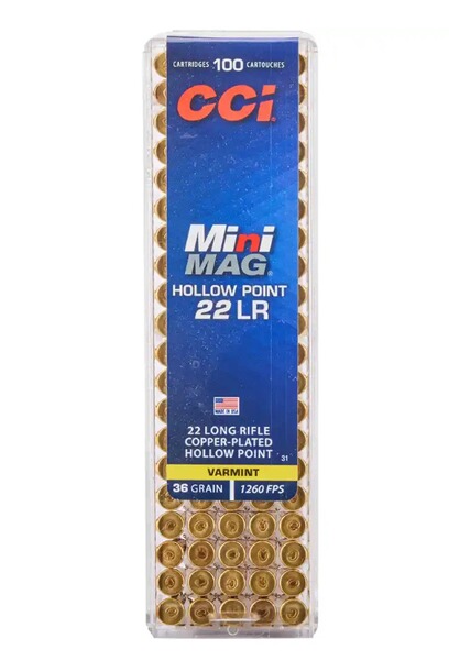 CCI .22 lfb. Mini Mag CPHP HV 2,3g/36grs.