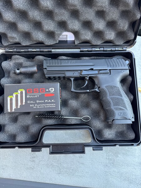 Sehr gut erhaltene Schreckschusswaffe HK-P30