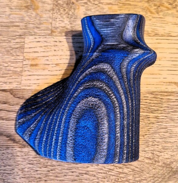 Griff für Walther LG400 oder KK500 - Schichtholz blau