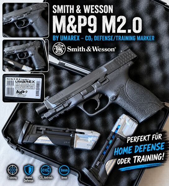 T4E CO2 Pistole Smith & Wesson M&P9 2.0 RAM Set