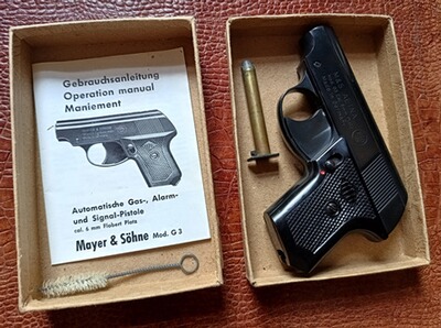 Sammlerstück Aetna Mod G3 von Mayer & Söhne aus 1970er Jahren Pistole 6mm Flobert