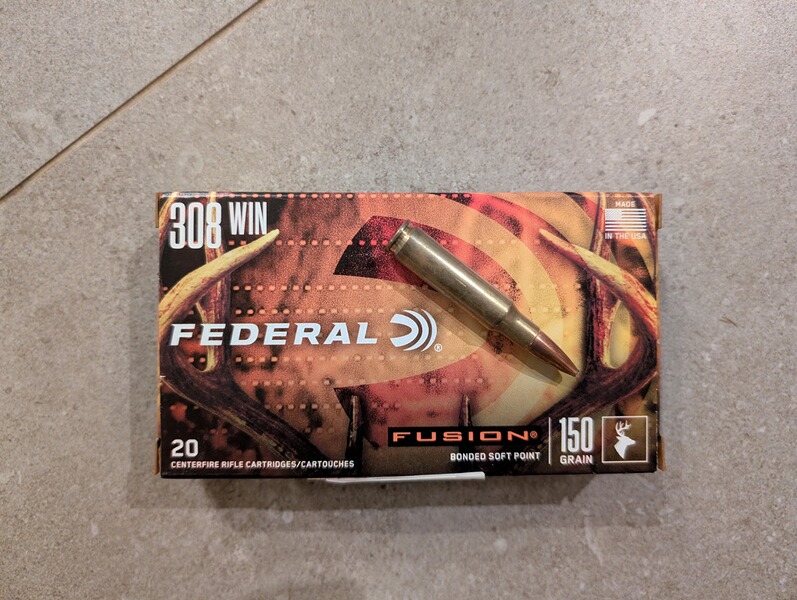 .308 Win Federal Fusion 150 grs. 200 Schuss + 22 Schuss