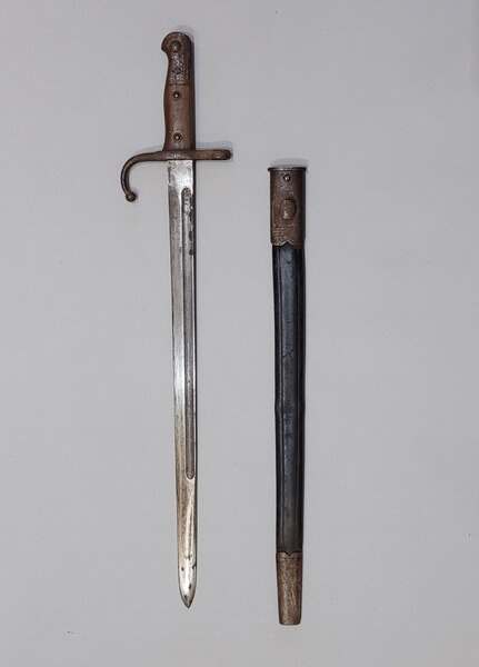 Osmanisches Mauser Bajonett M1890 – Ungekürzt mit Scheide – Deutliche Tughra 1893/94 Solingen