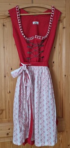 Rotweißes Dirndl von Almsach Gr. 44