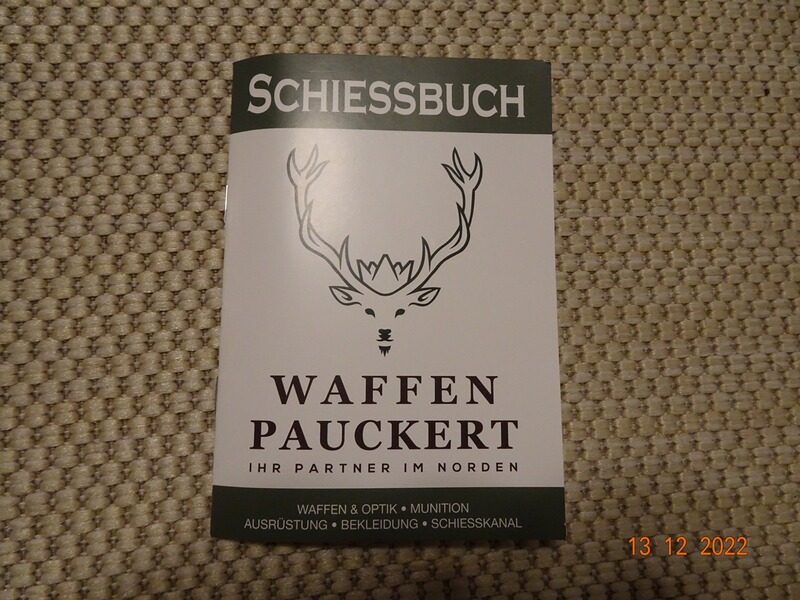 Schießbuch für aktive Sportschützen DIN A6 für 80 Eintragungen