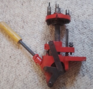 Vintage Lyman Tru-Line Jr. 40 - 50ziger Jahr mit original cal 357 Matritzen