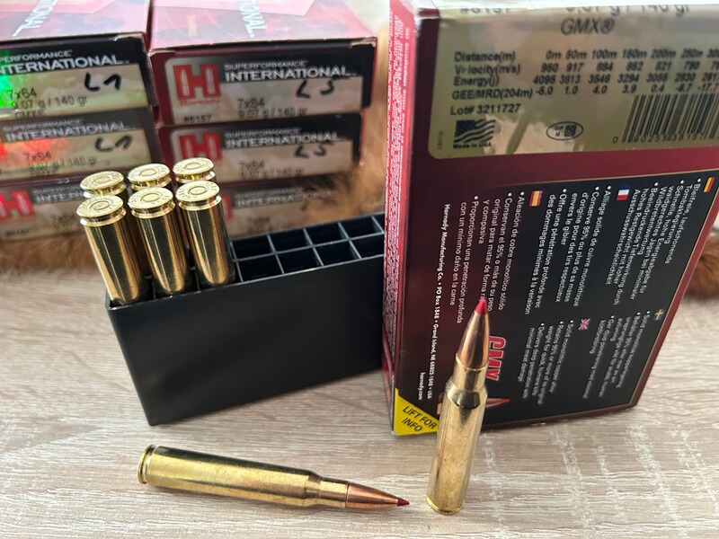 7x64 Hornady Superperformance GMX 140 gr. Munition bleifrei