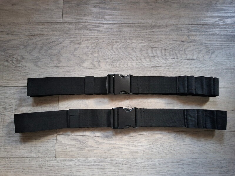 2x Taktischer Schrotpatronengürtel / Patronengurt (je 25 Patronen) – Schwarz