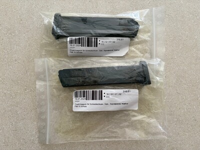 2x Original Walther P88 Ersatzmagazin | 10 Schuss | 9 mm P.A.K. | Neu