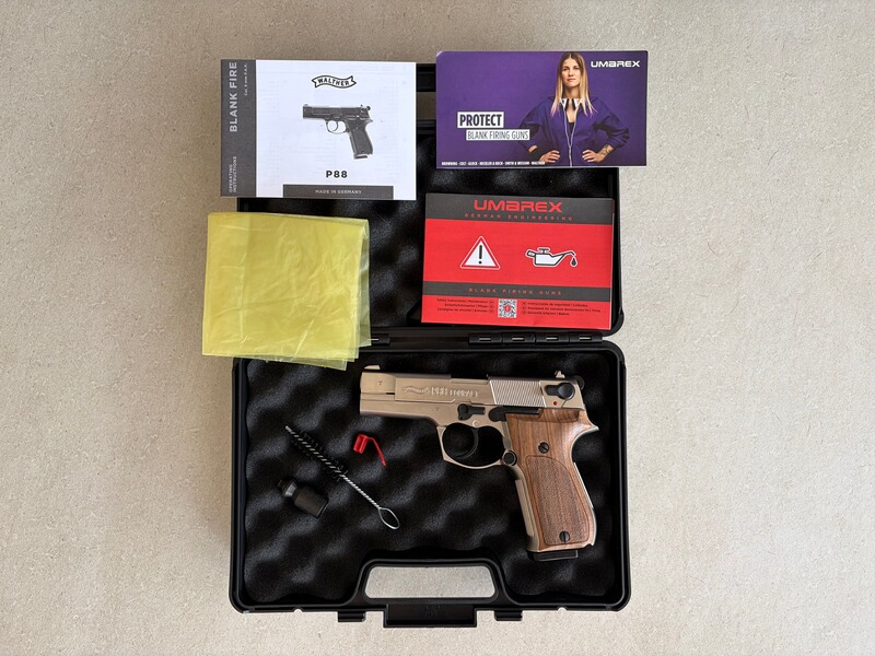 Walther P88 Compact Nickel Holzgriff | Neu | Sammlerzustand | 9 mm P.A.K.