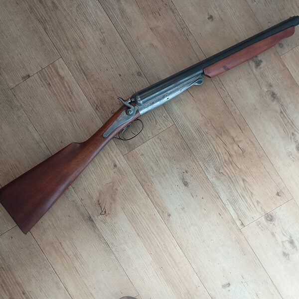 Hahn- Doppelflinte von Husqvarna im Kaliber 12/70