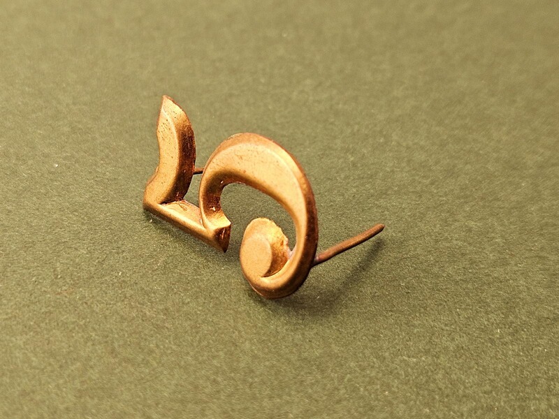 Zahl Fünf zu Schweizer Armee Tschako M1869/75 goldfarbig