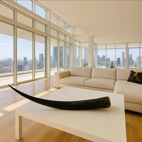 Longhorn Thai Buffello XXL Wasserbüffel Horn poliert 117cm