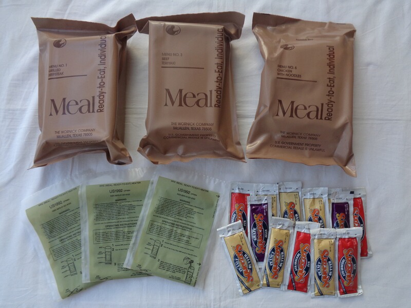 US Army MRE Einmannrationen + Heater & Brotaufstriche, überlagert-nur für Sammlerzwecke