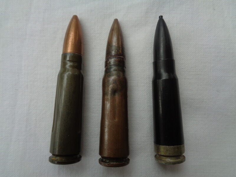Set 3x verschiedene AK47 Exerzierpatronen 7,62x39mm aus NVA Bestand, sehr gut