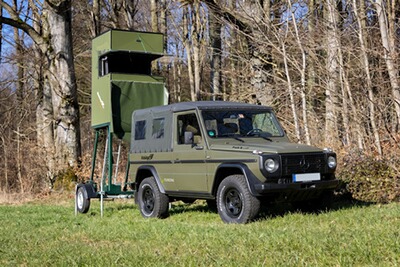 MobiJagd Puch 230 GE mit Kanzelanhänger Little Hunter