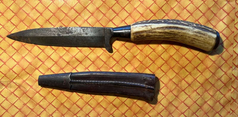 Sehr seltener 42er „DEUTSCHER BRUMMER“ mit Top-Hirschhorngriff